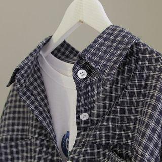 Plaid Two Tone Oversize Shirt
