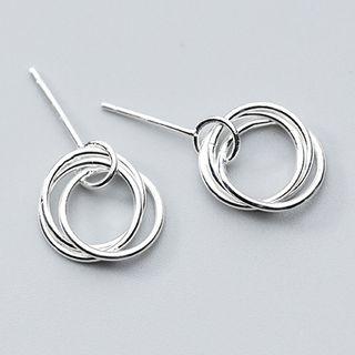 925 Sterling Silver Hoop Dangle Earring