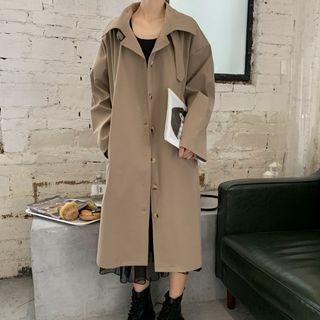 Buckled Collar Trench Coat