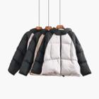 Loose-fit Colorblock Hooded Padded Jacket