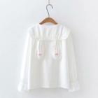 Rabbit Ear Accent Blouse White - One Size