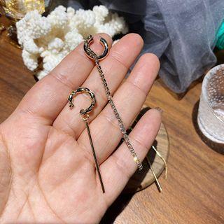 Asymmetric Fringed Ear Cuff