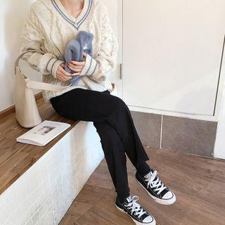 Napped Wide-leg Pants