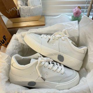 Cherry Embroidered Lace Up Sneakers