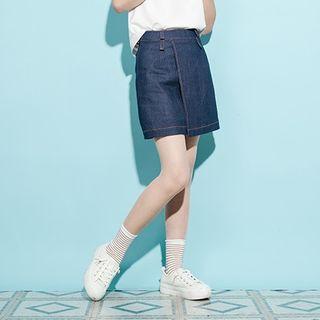 Denim Loose-fit A-line Skirt