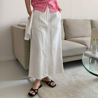 Cotton Long Pencil Skirt