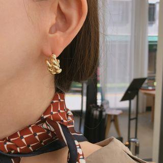 Twist-hoop Earrings Gold - One Size