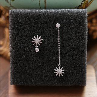 Non-matching Rhinestone Drop Earring