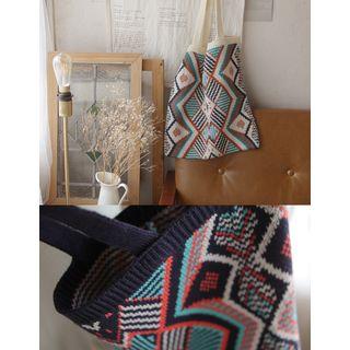 Patterned Knit Tote