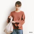 Bell-sleeve Bow Knit Top