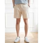 Band-waist Summer Textured Shorts