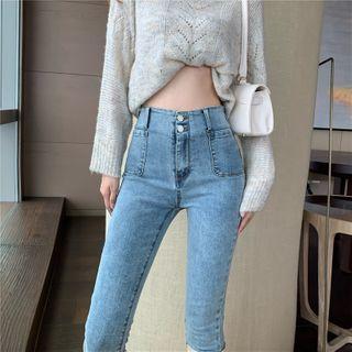 High Waist Skinny Jeans / Sweater