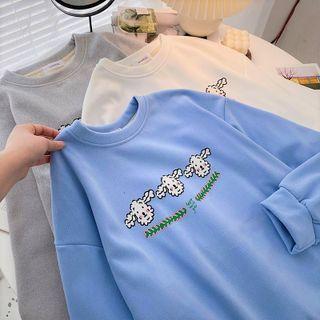 Long-sleeve Print Fleece Sweatshirt