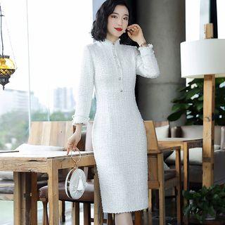3/4-sleeve Sheath Dress / Qipao