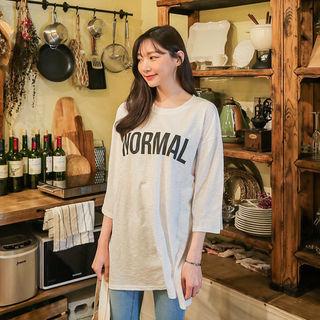 3/4-sleeve Lettering M Lange T-shirt