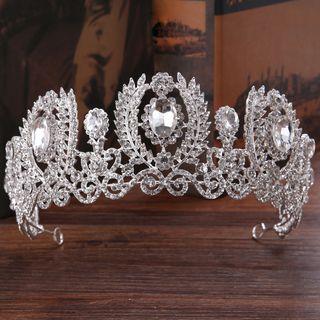 Wedding Rhinestone Tiara Silver - One Size