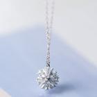 925 Sterling Silver Dandelion Pendant Necklace