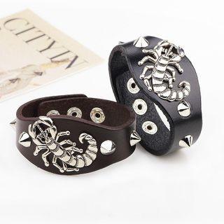 Genuine Leather Scorpion Bracelet