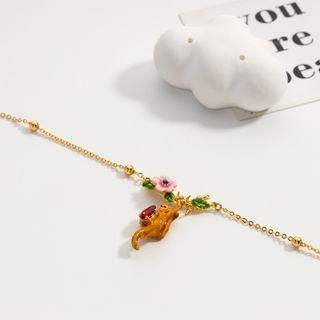 Monkey Necklace Gold - One Size