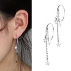 Star Fringed Earring 1 Pair - Ear Hook Earring - As Shown In Figure - One Size