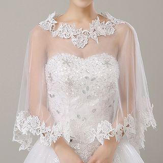 Lace Trim Wedding Capelet