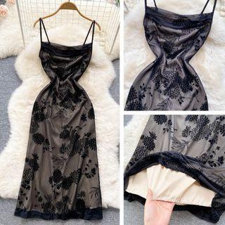 Spaghetti Strap Flower Print Dress