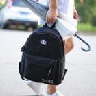 Crown Embroidered Canvas Backpack