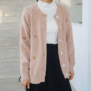 Embroidered Heart Cardigan