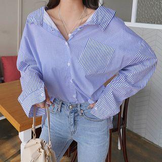Two-way Boxy Stripe Shirt