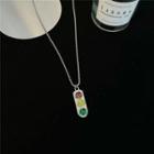 Traffic Light Pendant Stainless Steel Necklace 1 Pc - 4302 -silver - One Size