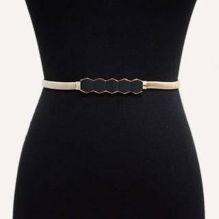Hexagon Detail Elastic Belt