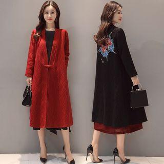 Embroidered Frog Button Coat