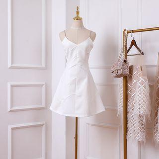 Chain Strap A-line Mini Dress