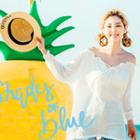 Smocked Off-shoulder Chiffon Top