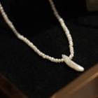 Faux Pearl Necklace 1pc - White - One Size