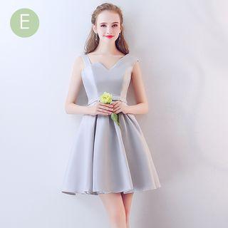 Off Shoulder / Short Sleeve / Strapless / Sleeveless Bridesmaid Dress