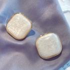 Faux Pearl Square Earring 1 Pair - As Shown In Figure - One Size