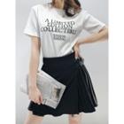 Short-sleeved Printed T-shirt White - One Size