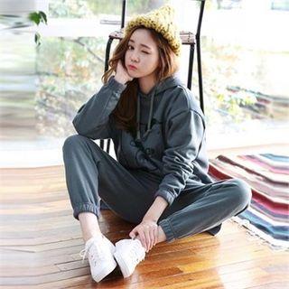 Set: Brushed Fleece Lined Sweatshirt + Sweat Pants