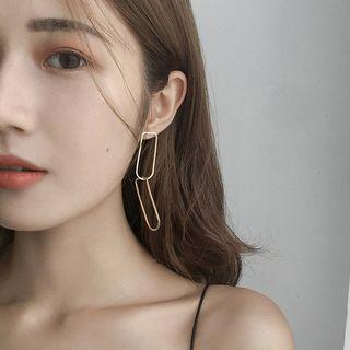 Geometric Dangle Earring Gold Plating - As Shown In Figure - One Size