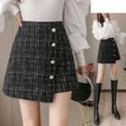 Embellished Tweed A-line Mini Skirt