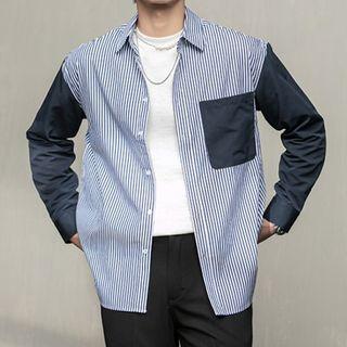 Striped Color Block Shirt