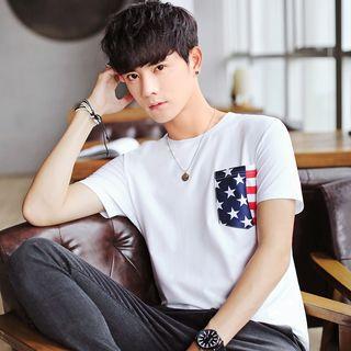 Printed Pocket Short-sleeve T-shirt