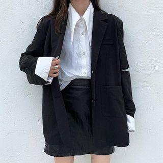 Cut-out Blazer Black - One Size