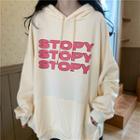 Long-sleeve Lettering Oversized Hoodie