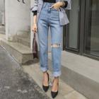 Ripped Relaxed-fit Jeans