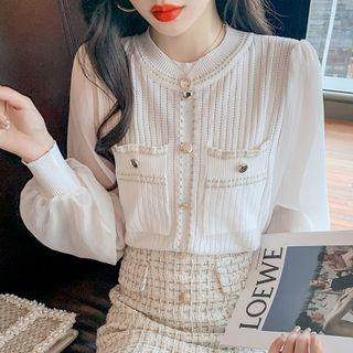 Pocketed Chiffon Blouse