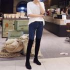 Low-heel Lace-up Over-the-knee Boots