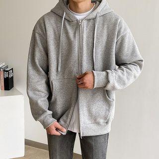 Reversible-zip Fleece-lined Hoodie