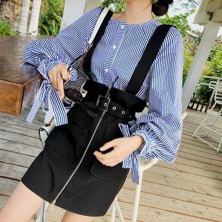 A-line Zip Front Jumper Skirt